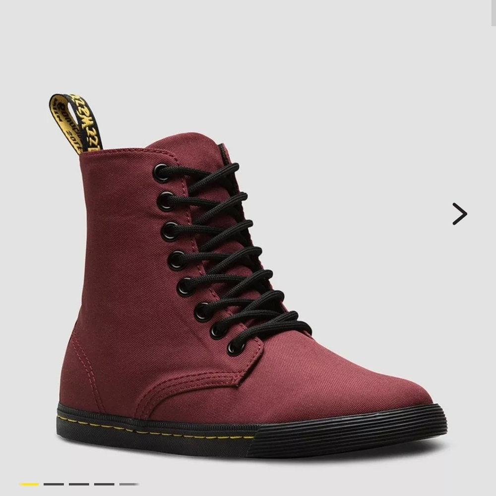 Dr. Martens Maroon Lace-Up Boots